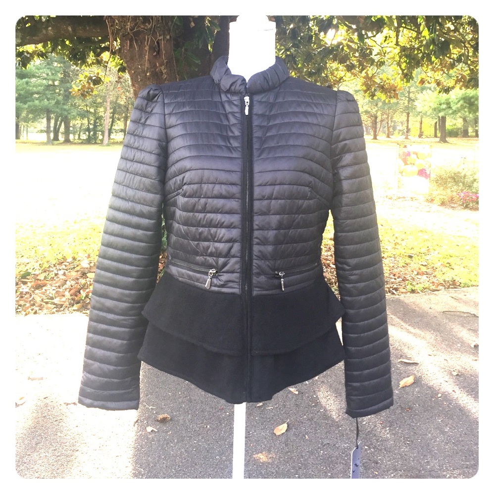 Peplum Puffer Jacket